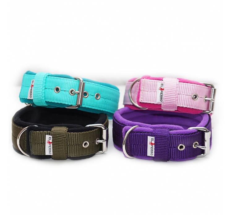 Bélelt nyakörv, El Perro, 4 cm Bélelt nyakörv, El Perro, 4 cm