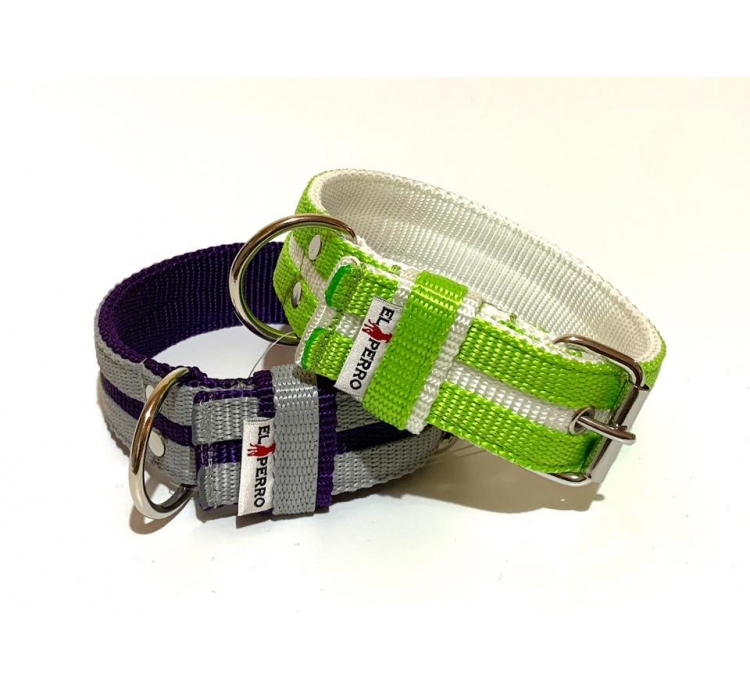 El Perro csíkos nyakörv, 4 cm széles