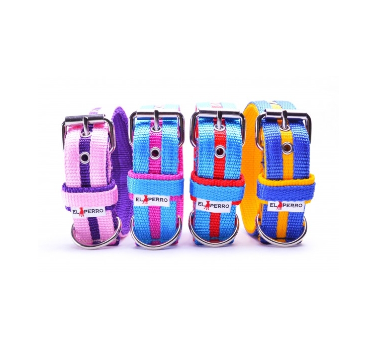 El Perro csíkos nyakörv, 4 cm széles