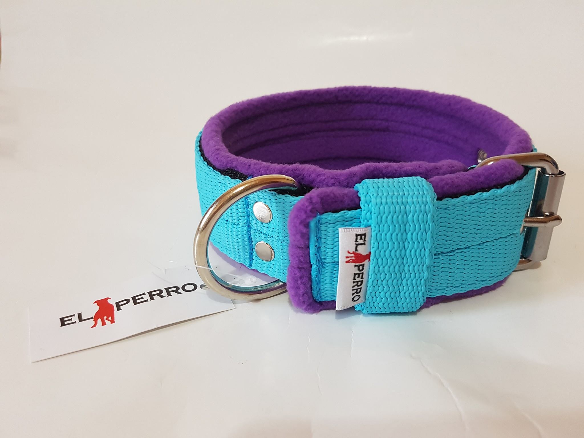 3 cm széles El Perro béléses nyakörv Bélelt kutya nyakörv, El Perro