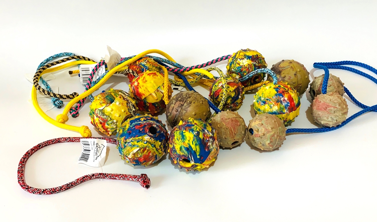 Gappay labda, tömör, 5 cm Zsinóros labda kutyáknak, Gappay