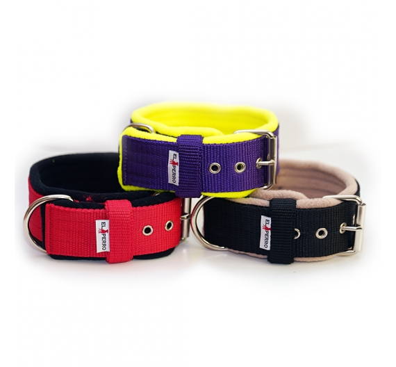 Bélelt nyakörv, El Perro, 5 cm széles Bélelt nyakörv, El Perro, 5 cm széles