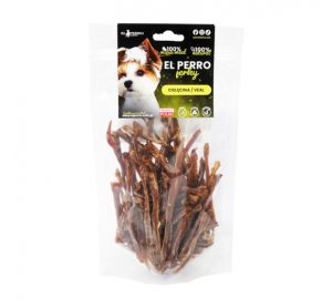 Tépett-szárított borjúhús, jutalomfalat kutyáknak